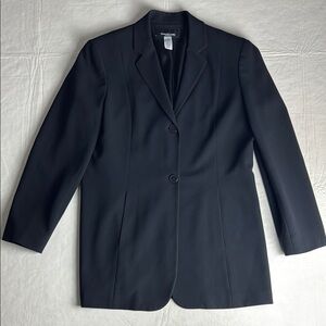 Jones New York Women's Classic Long Black Blazer Size 14